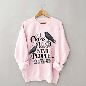 Funny I Cross Stitch Sweatshirt