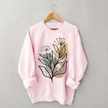 Modern Botanical Abstract Floral Sweatshirt