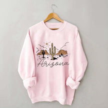 Arizona Desert Graphic Retro Cactus Sweatshirt
