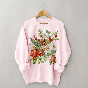 Vintage Christmas Floral Sweatshirt