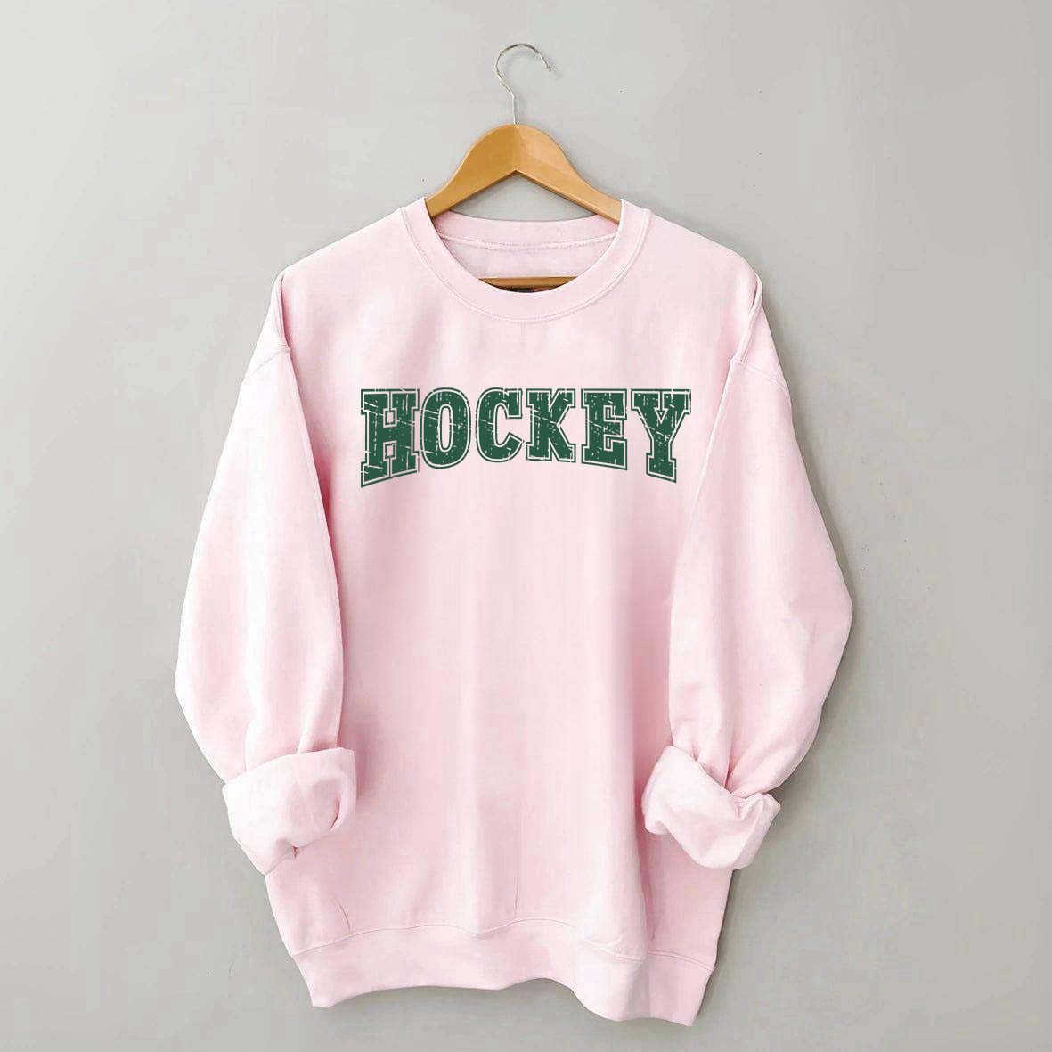 Retro Hockey Player Sporty Sweatshirt