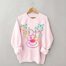 Neon Reindeer Christmas Sweatshirt