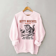 Sourdough Bread Kitty Biscuit Sweatshirt