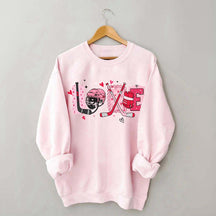 Hockey Valentine Heart Sweatshirt