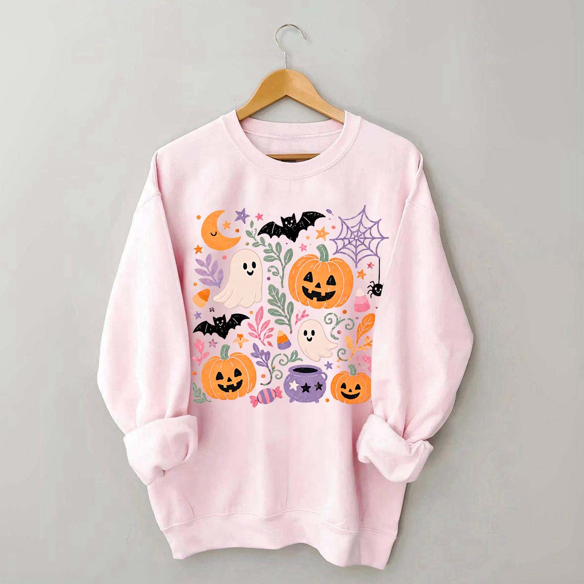 Floral Halloween Fall Spooky Season Sweatshirt
