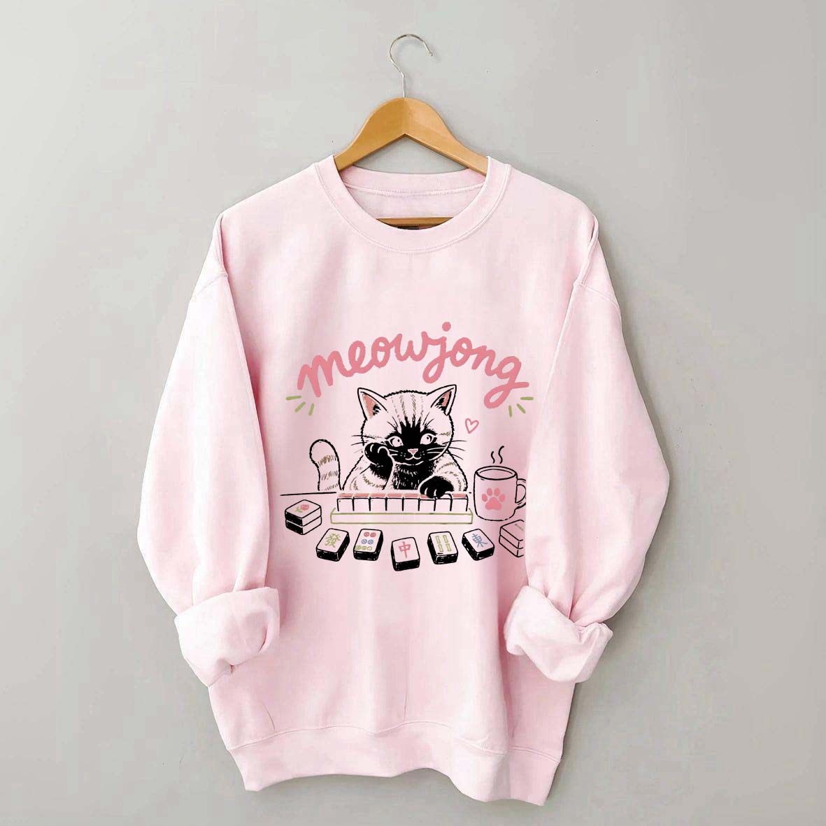 Cute Mahjong Cat Lover Sweatshirt