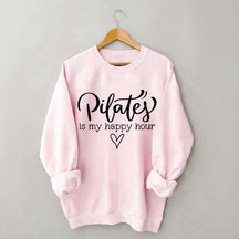 Pilates Is My Happy Hour Heart Sweatshirt
