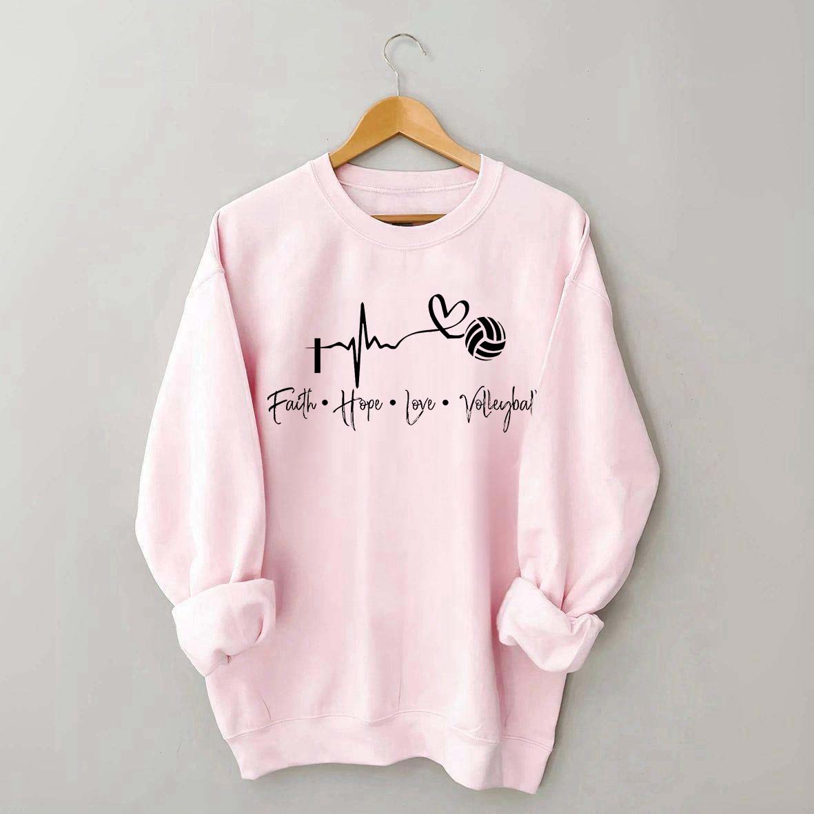 Faith Hop Love Vollyball Sweatshirt