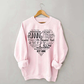 Run Happy Heart Sweatshirt