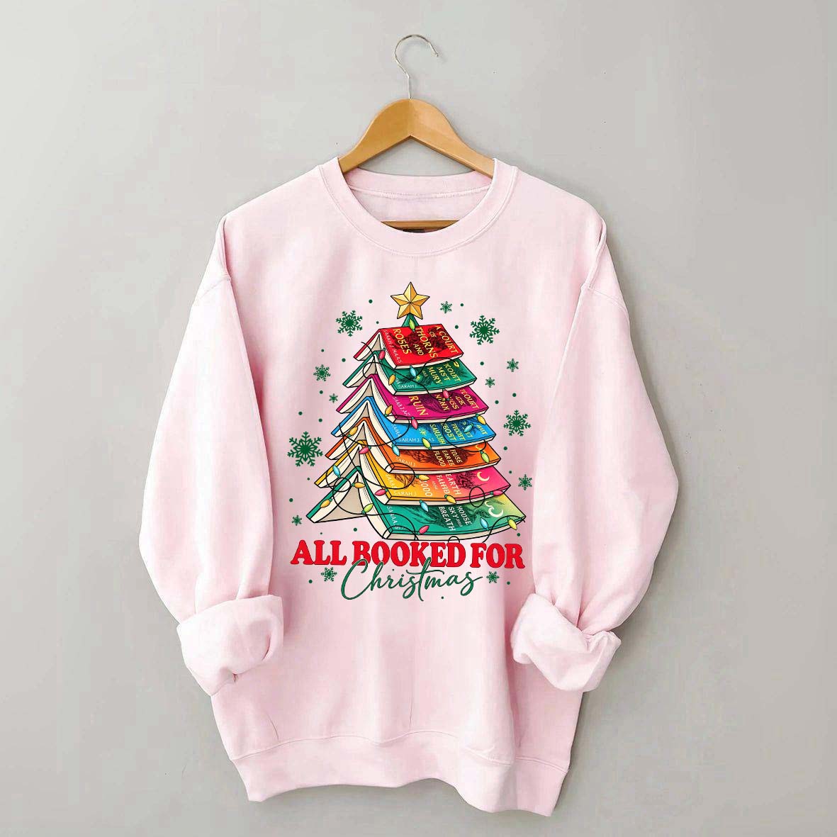 Cute All Booked For Christmas Tree Sweatshirt