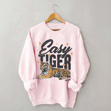 Trendy Retro Tiger Graphic Sweatshirt
