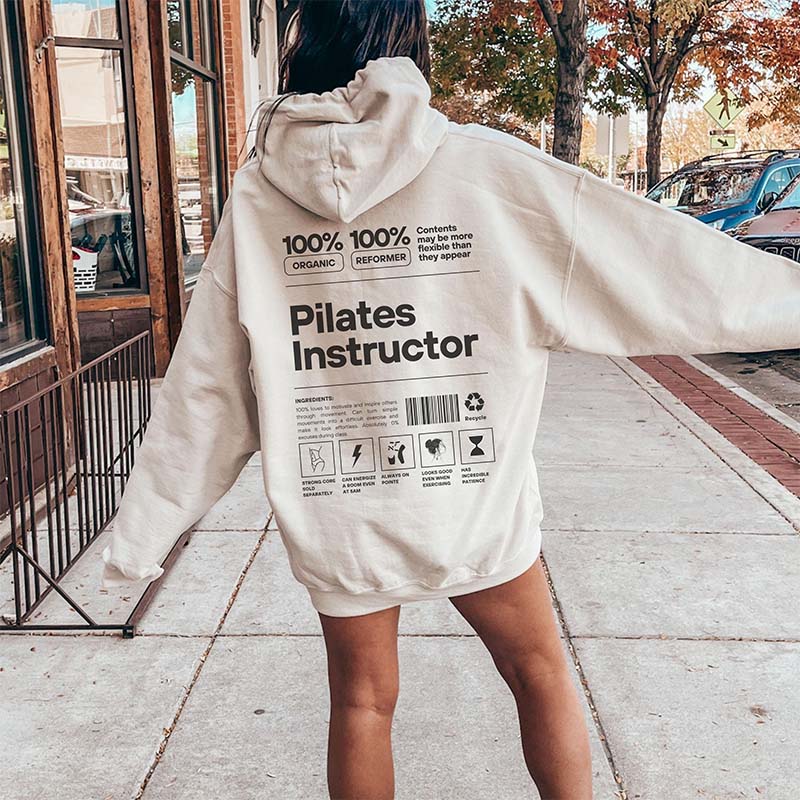 Funny Pilates Teacher Instructor Hoodie