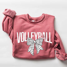 Retro Volleyball Bow Sweatshirt