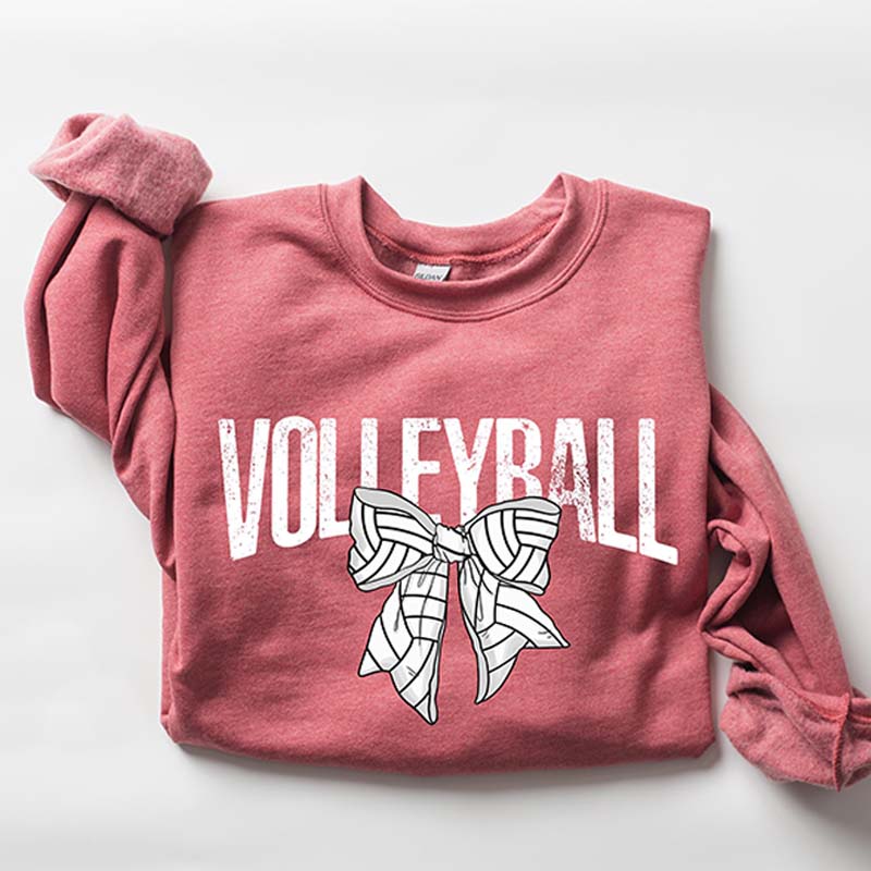 Retro Volleyball Bow Sweatshirt