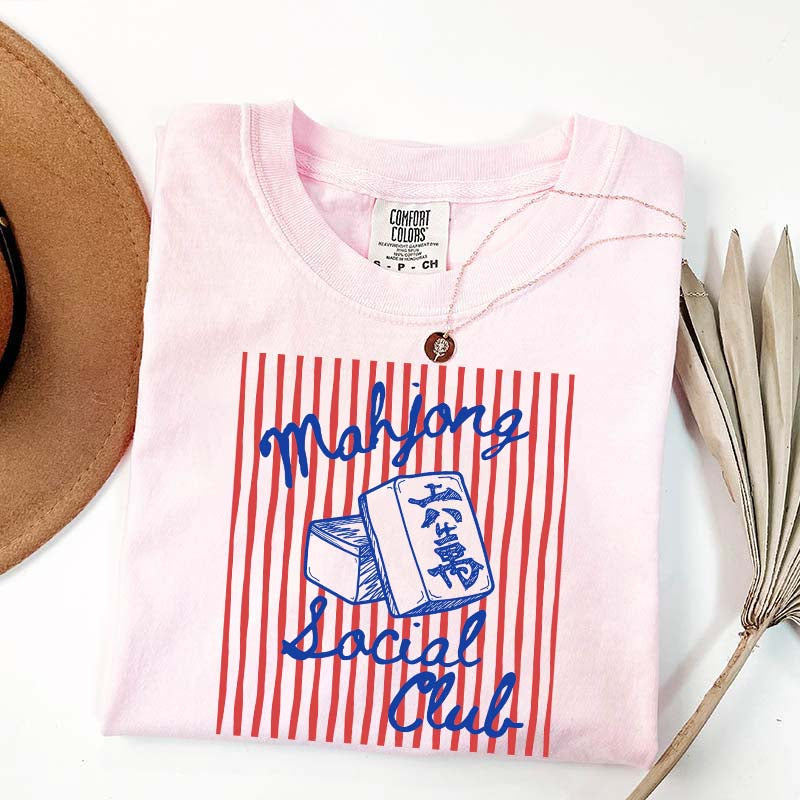 Mahjong Social Club Funny T-Shirt