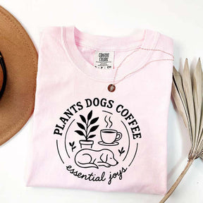 Cute Plants Dogs Coffee T-Shirt