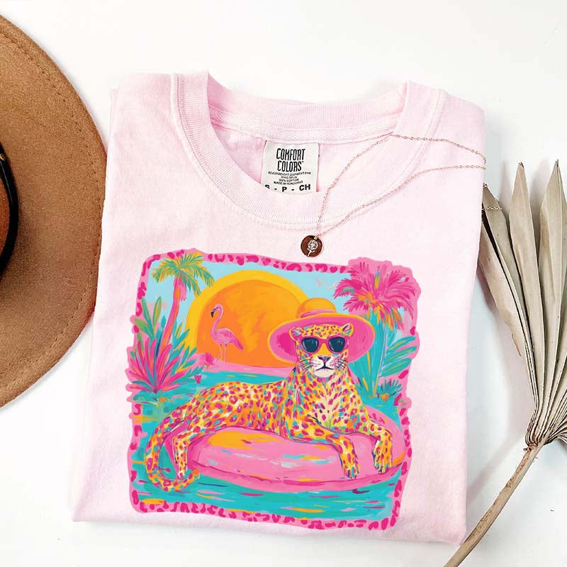 Retro Viral Summer Leopard T-Shirt