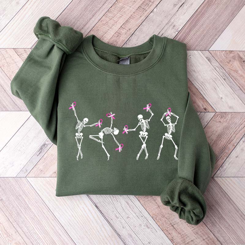 Dancing Skeletons Breast Cancer Sweatshirt