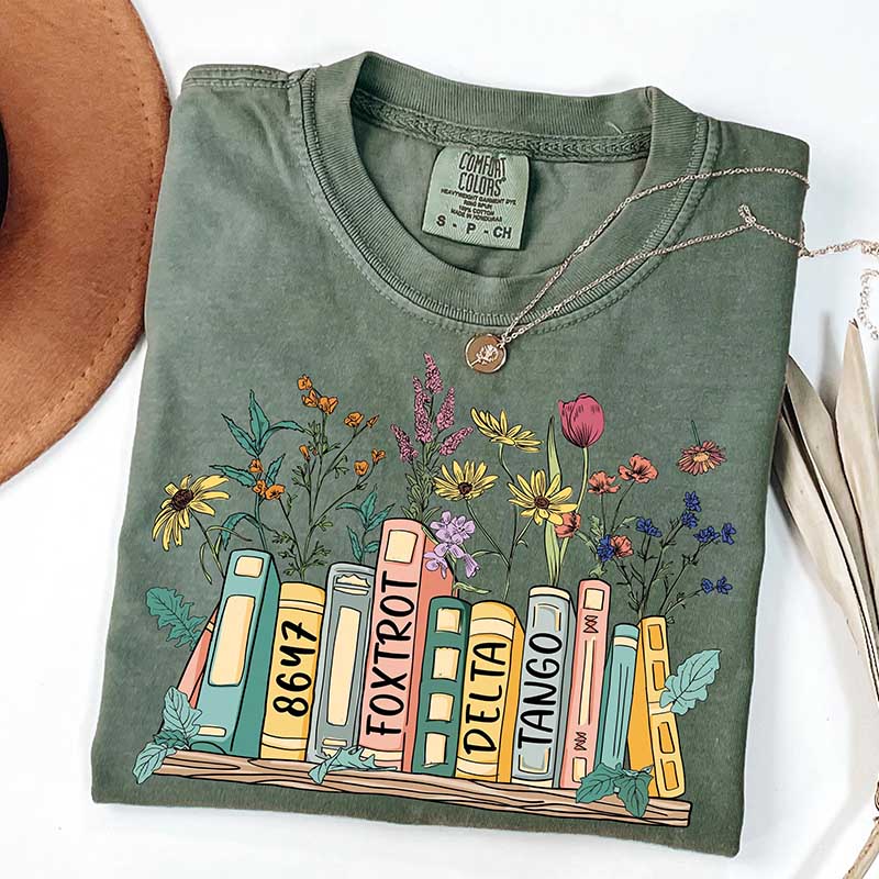 Comfort Colors Subtle Anti Trump Book Floral T-Shirt