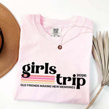 Custom Girls Trip Matching Friends Vacation T-Shirt