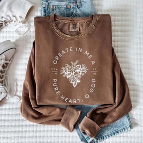 Create in me a pure heart Psalm Midweight Vintage Sweatshirt