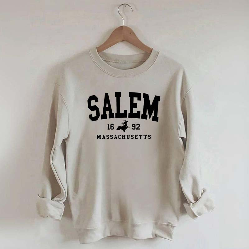Salem Massachusetts Preppy Varsity Halloween Sweatshirt