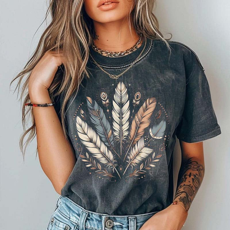 Boho Feather Bohemian T-Shirt