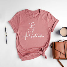Cat Heartbeat Fur Mama T-Shirt