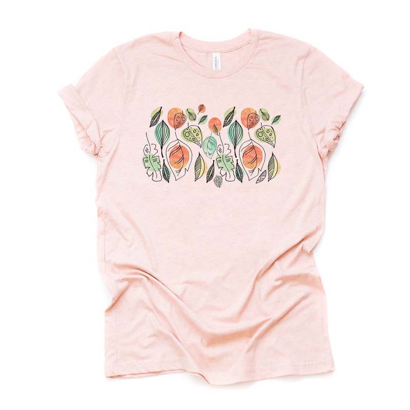 Summer Watercolor Green Leaves T-Shirt