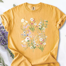 Vintage Watercolor Pressed White Flowers T-Shirt