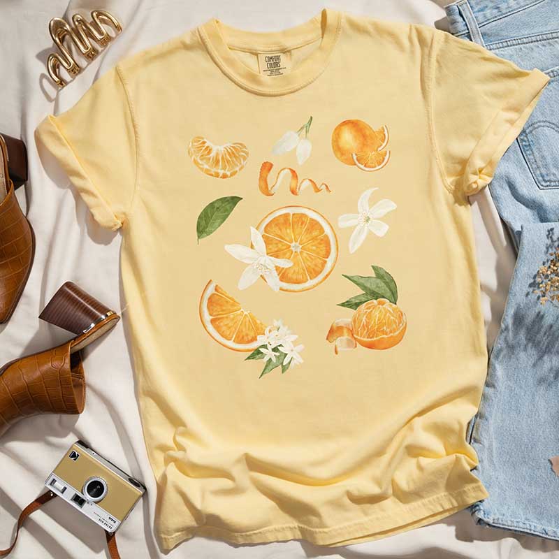 Boho Oranges Citrus Aesthetic T-Shirt