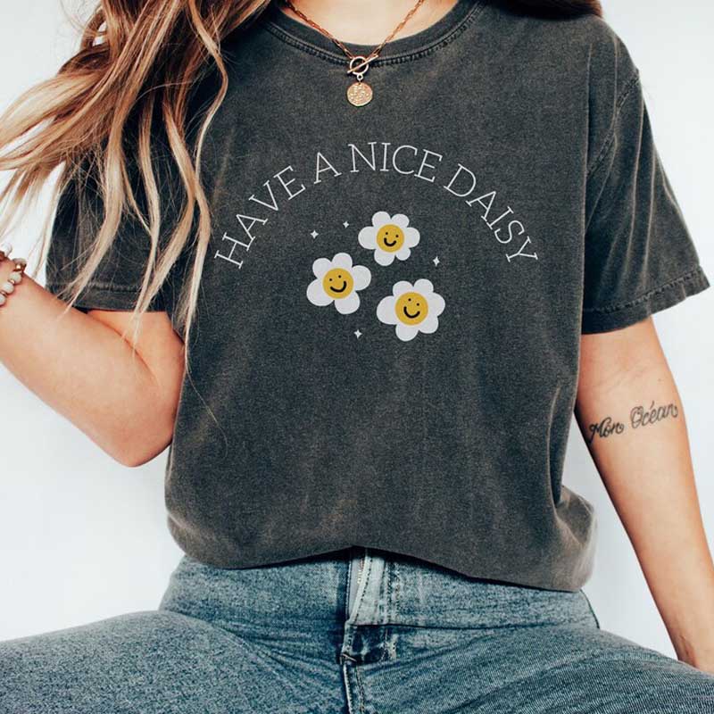 Have A Nice Daisy Happy Face T-Shirt