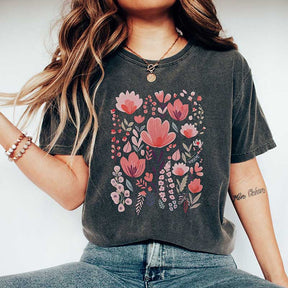 Cute Pink Valentine Wild Flower T-Shirt