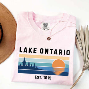 Lake Ontario Great Lakes Sunset Graphic T-Shirt