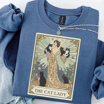 Cute Cat Lady Tarot Card Sweatshirt