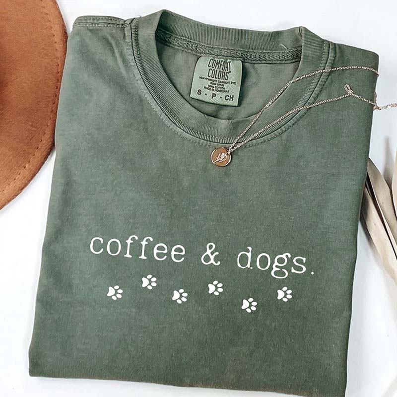 Comfort Colors Coffee & Dogs T-Shirt