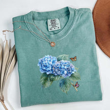 Blue Hydrangea Flower T-Shirt