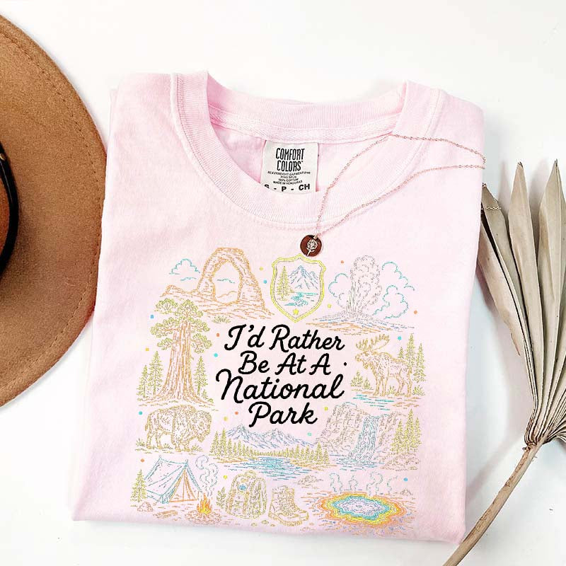National Park Adventure Camping Girl T-Shirt