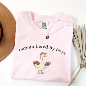 Outnumbered by Sons Mom Goose T-Shirt