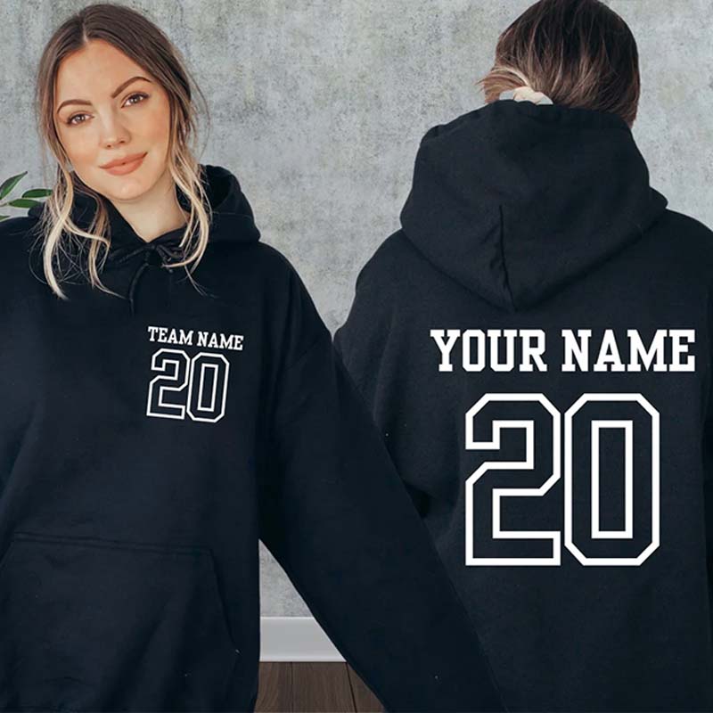 Custom Front And Back Football Hoodie