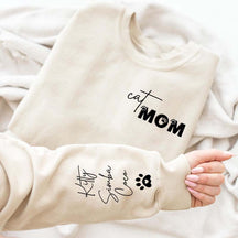 Personalized Pet Cats Name Sleeve Sweatshirt
