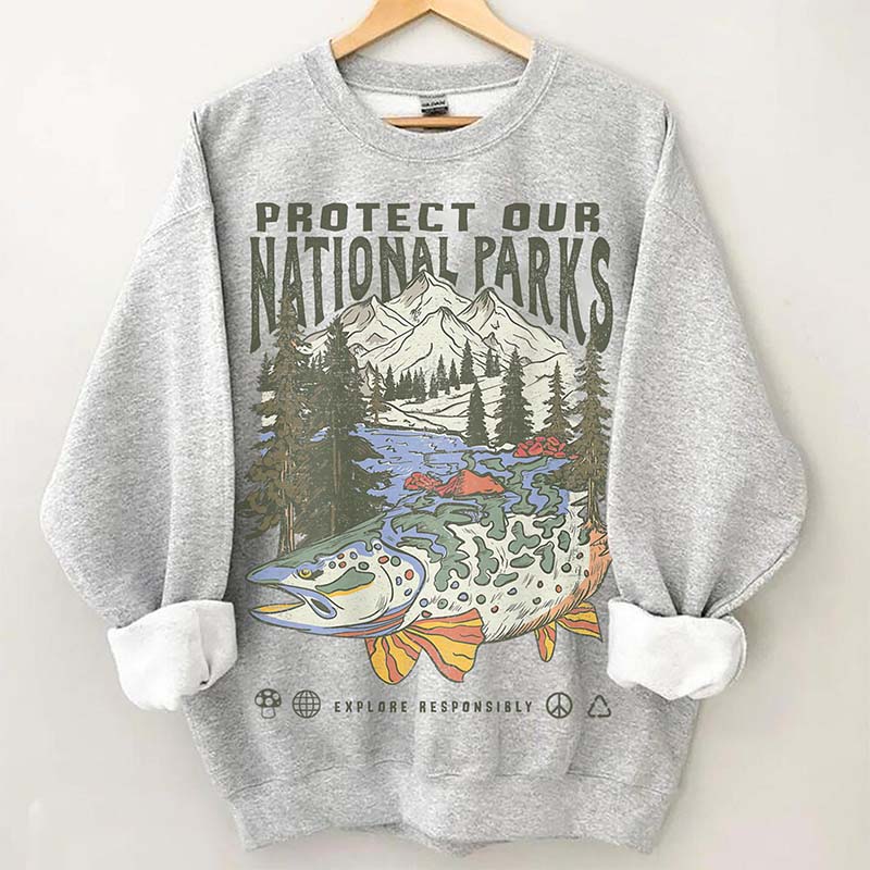 90s National Parks Granola Girl Sweatshirt