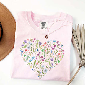 Wildflower Heart Graphic T-Shirt