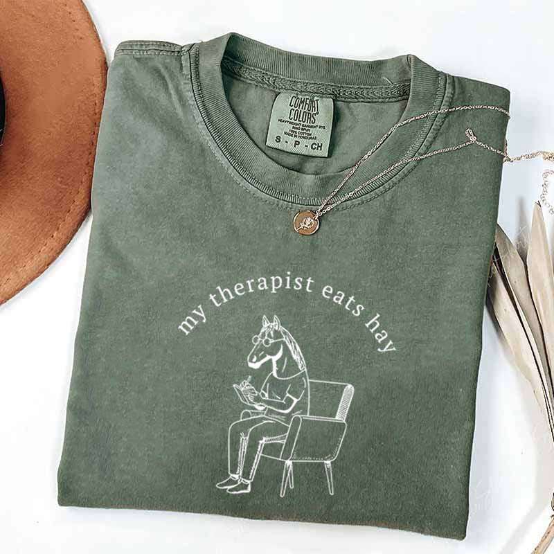 My Therapist Eats Hay Horse Lover T-Shirt