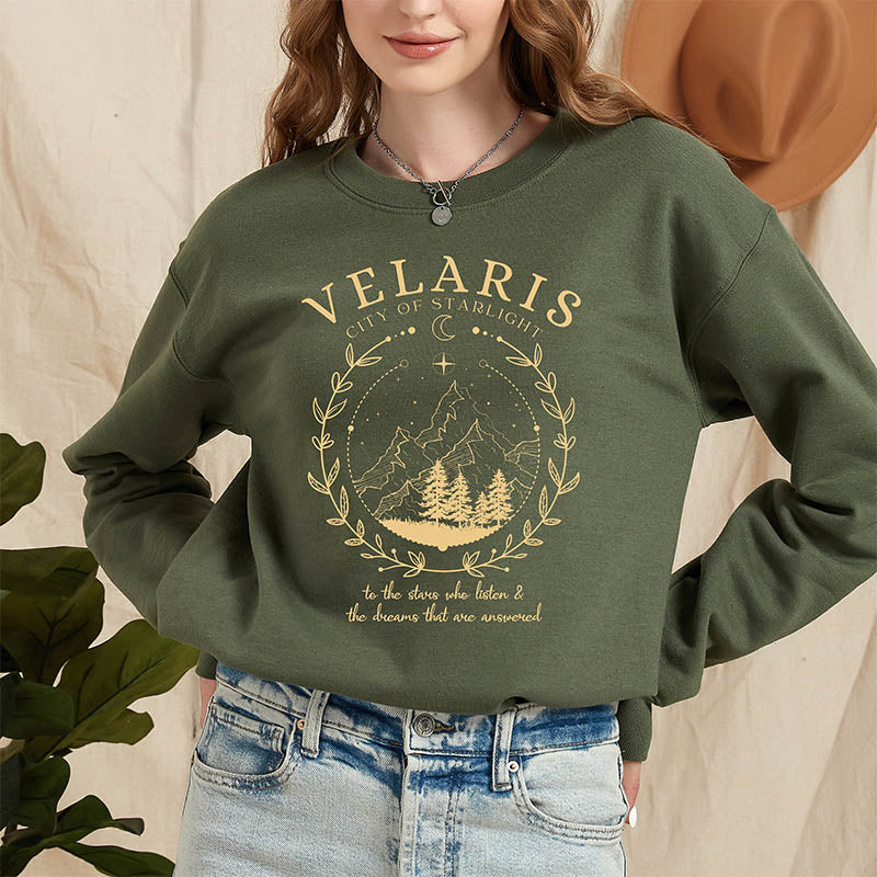 City of Starlight reading book sweatshirt