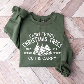 Farm Fresh Christmas Trees Cut & Carry Sweatshirt