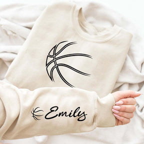 Personalized Basketball Silhouette Sweatshirt