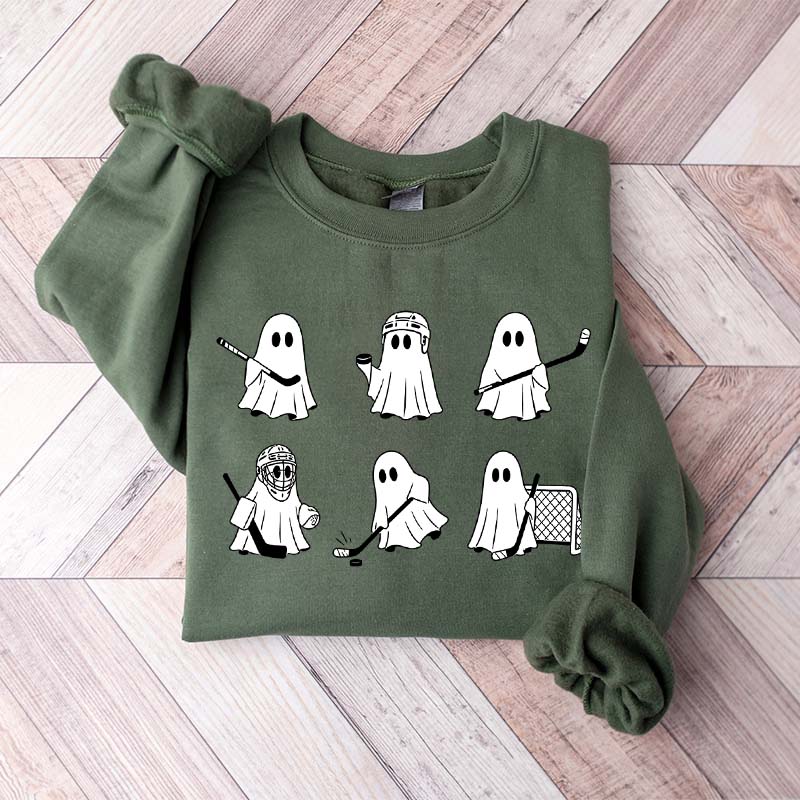 Ghost Hockey Halloween Sweatshirt