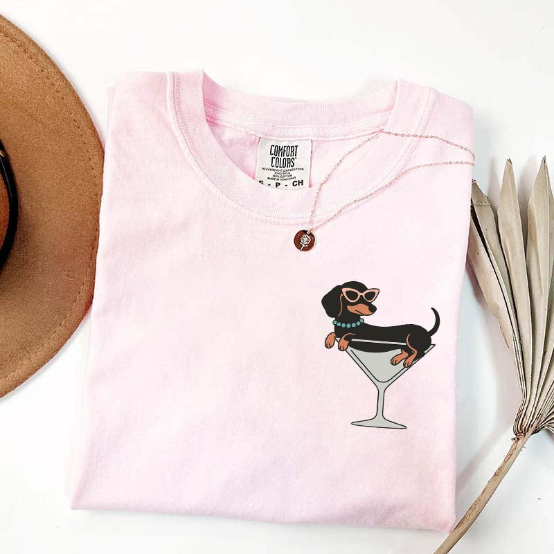 Weenies and Martinis Dachshund Weenie Tini T-Shirt
