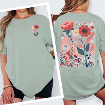 Floral Comfort Colors Nature Gift Womens T-Shirt